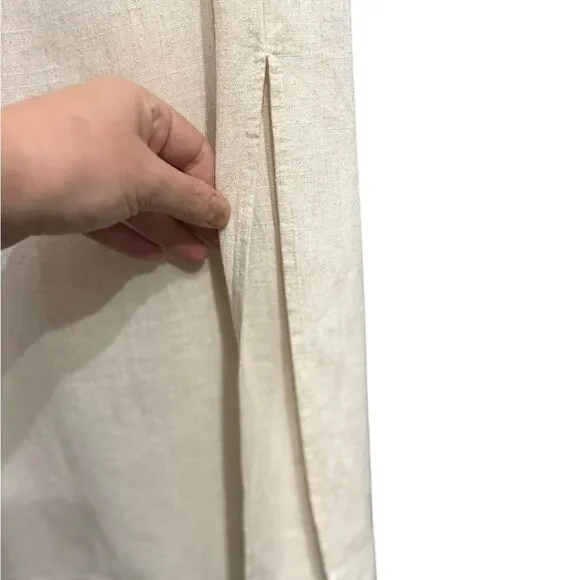 Song of Style x REVOLVE Cream Linen Blend Maxi Skirt XS Side Slit Resort Coast - Picture 7 of 11